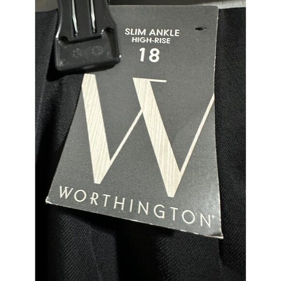 Worthington Slim Ankle High-Rise Pants Size 18 NWT Fade Resistant - Picture 4 of 12